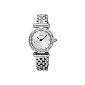 Seiko correa de reloj SRZ485P1 / 7N01 0HR0 Metal Plateado 13mm